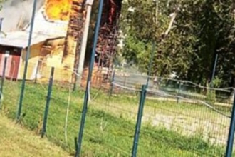 В Барнауле горел скалодром