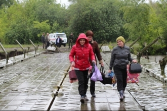 В селе Антоньевка восстановлен понтонный мост