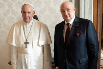 Вячеслав Моше Кантор провёл встречу с Папой Римским Франциском в Ватикане