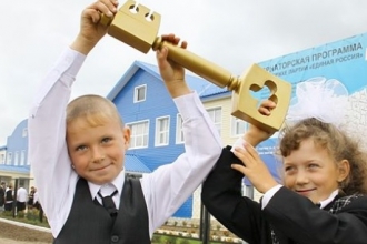 К 1-му сентября у школьников алтайского села Солоновка появится новая школа