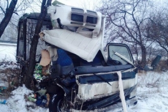 На Алтайской трассе грузовик развалился после ДТП
