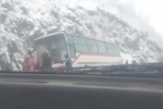 В Республике Алтай в ДТП попал пассажирский автобус