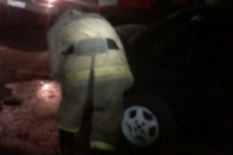 В Новоалтайске горел автомобиль