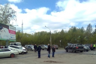 В Барнауле произошла авария с автомобилем Порше